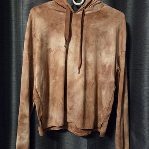 Men's Brown Tie-Dye Hoodie Sweater